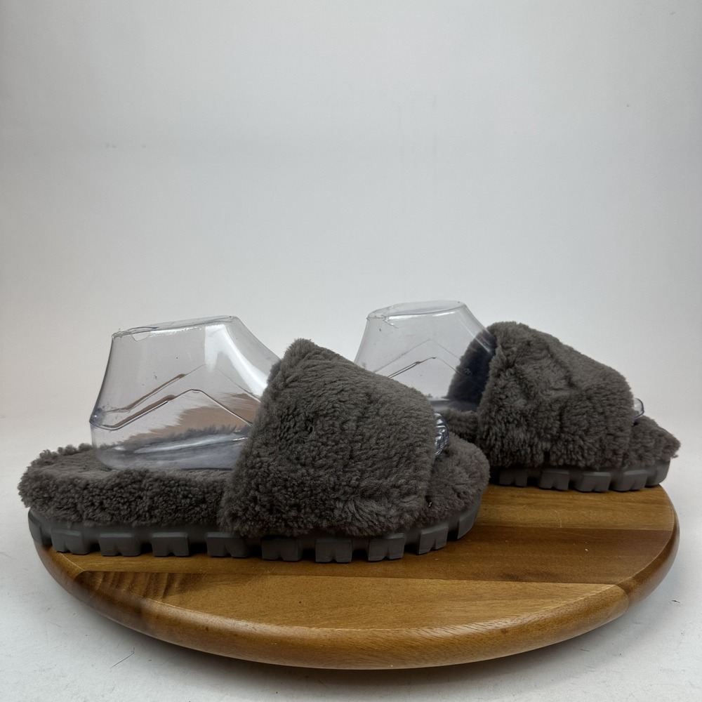 Womens Ugg Cozetta Curly Indoor Gray Casual Comfort Slippers‎ Shoes Size 8 M GUC